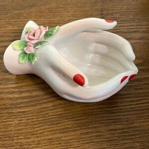 Vintage Ceramic Hands Rose Accents